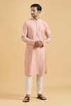 Buy Arihant Rai Sinha Peach Viscose Mirrors Placket Kurta at Aza Fashions Buy_Arihant Rai Sinha_Peach Viscose Mirrors Placket Kurta_at_Aza_Fashions