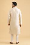 Shop_Arihant Rai Sinha_Beige Silk Plain Kurta_at_Aza_Fashions