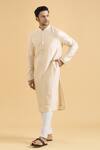 Shop_Arihant Rai Sinha_Beige Silk Plain Kurta_Online_at_Aza_Fashions
