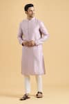 Buy_Arihant Rai Sinha_Purple Silk Solid Kurta _at_Aza_Fashions