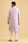 Shop_Arihant Rai Sinha_Purple Silk Solid Kurta _at_Aza_Fashions