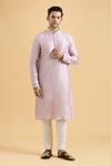 Arihant Rai Sinha_Purple Silk Solid Kurta _Online_at_Aza_Fashions