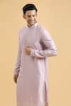 Arihant Rai Sinha_Purple Silk Solid Kurta _at_Aza_Fashions