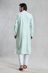 Shop_Arihant Rai Sinha_Blue Silk, Brocade Embroidery Thread Work Kurta_at_Aza_Fashions