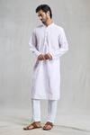 Arihant Rai Sinha Purple Cotton Embroidery Chikankari Work Kurta at Aza Fashions Arihant Rai Sinha_Purple Cotton Embroidery Chikankari Work Kurta_at_Aza_Fashions