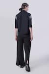 Shop_Nitin Bal Chauhan Edge_Black Egyptian Cotton Embellished Cord Tassels Stand Bead Shirt With Pant _at_Aza_Fashions