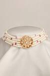 Shop_Joules By Radhika_White Pearl String Choker _at_Aza_Fashions