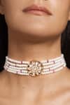 Joules By Radhika_White Pearl String Choker _Online_at_Aza_Fashions