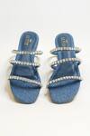 Shop The Alter Blue Stones Embellished Strappy Flats at Aza Fashions Shop_The Alter_Blue Stones Embellished Strappy Flats _at_Aza_Fashions