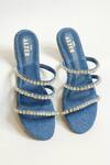 The Alter Blue Stones Embellished Strappy Flats at Aza Fashions The Alter_Blue Stones Embellished Strappy Flats _at_Aza_Fashions
