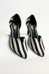 Shop The Alter Black Kate Striped Print Pumps at Aza Fashions Shop_The Alter_Black Kate Striped Print Pumps _at_Aza_Fashions