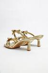 Buy The Alter Gold Bows Solid T-shaped Stiletto Buy_The Alter_Gold Bows Solid T-shaped Stiletto