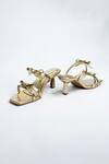 Shop The Alter Gold Bows Solid T-shaped Stiletto Shop_The Alter_Gold Bows Solid T-shaped Stiletto