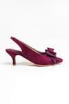 Buy_The Alter_Maroon Bows Marilyn Solid Pointed Toe Stiletto Heels _Online_at_Aza_Fashions