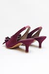 Shop_The Alter_Maroon Bows Marilyn Solid Pointed Toe Stiletto Heels _Online_at_Aza_Fashions