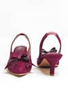 The Alter_Maroon Bows Marilyn Solid Pointed Toe Stiletto Heels _Online