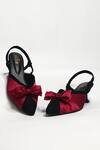 Buy The Alter Maroon Bows Betsy Solid Pointed Toe Pumps Buy_The Alter_Maroon Bows Betsy Solid Pointed Toe Pumps
