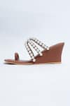 Buy The Alter Brown Pearls Embellished Kolhapuri Wedges Online at Aza Fashions Buy_The Alter_Brown Pearls Embellished Kolhapuri Wedges _Online_at_Aza_Fashions