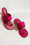 Buy_The Alter_Pink Pom-poms Kohla Kitten Heels _at_Aza_Fashions