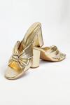 The Alter Gold Knotted Block Heels at Aza Fashions The Alter_Gold Knotted Block Heels _at_Aza_Fashions