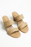 Buy The Alter Beige Braided Woven Block Heels at Aza Fashions Buy_The Alter_Beige Braided Woven Block Heels _at_Aza_Fashions