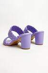 Shop The Alter Purple Two Strap Woven Block Heels Online at Aza Fashions Shop_The Alter_Purple Two Strap Woven Block Heels _Online_at_Aza_Fashions