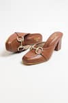 Buy_THE ALTER_Brown Alexandra Moccasin Block Heels _Online_at_Aza_Fashions