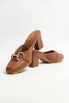 Shop_THE ALTER_Brown Alexandra Moccasin Block Heels _Online_at_Aza_Fashions