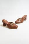 Buy_THE ALTER_Brown Alexandra Moccasin Block Heels 