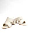 Buy_THE ALTER_Off White Round Toe Heels _Online_at_Aza_Fashions