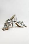 THE ALTER_Silver Front Knotted Block Heels _Online_at_Aza_Fashions