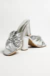 THE ALTER_Silver Front Knotted Block Heels _at_Aza_Fashions