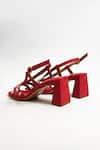 Shop_THE ALTER_Red Marina Strap Embellished Block Heels _Online_at_Aza_Fashions