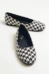 Buy_THE ALTER_Black Houndstooth Print Ballerinas _at_Aza_Fashions