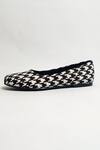 THE ALTER_Black Houndstooth Print Ballerinas _Online_at_Aza_Fashions