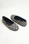 THE ALTER_Black Houndstooth Print Ballerinas _at_Aza_Fashions