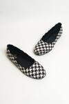 Buy_THE ALTER_Black Houndstooth Print Ballerinas 