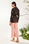 Shop_Meadow_Black Jacket Silk Cotton Organza Embroidery Wildbloom Era With Inner Top _at_Aza_Fashions