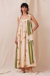 Buy_The Summer House_Beige Organic Cotton Voile Printed Carnival Square Neck Selma Maxi Dress _at_Aza_Fashions