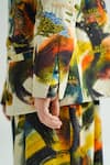 Buy_TIL_Multi Color Cotton Digital Print Brush Stroke Dreamscape Jacket And Pant Set _Online_at_Aza_Fashions