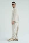 Buy_TIL_Ivory Cotton Jacket And Pant Set _Online_at_Aza_Fashions