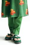 TIL_Green Cotton Digital Firefly Kurta And Pant Set _Online_at_Aza_Fashions