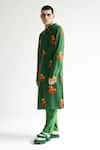 Buy_TIL_Green Cotton Digital Firefly Kurta And Pant Set 