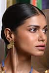 Buy_Zaza By Somya_Gold Plated Convertible Charm Detachable Chain Earrings _at_Aza_Fashions