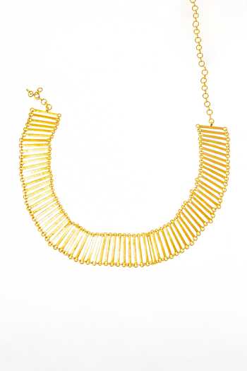 Shop_Zaza By Somya_Gold Plated Noa Choker _at_Aza_Fashions