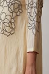 Buy_One Not Two_Off White Kurta Viscose Silk Hand Embroidered Asymmetric A-line And Pant Set _Online_at_Aza_Fashions