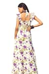 Akashi Clothing_Purple Kala Cotton Printed Floral Scoop Dream Slit Maxi Dress _at_Aza_Fashions