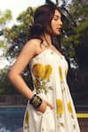 Shop_Akashi Clothing_Yellow Kala Cotton Printed Floral Scoop Sunflower Bliss Midi Dress _Online_at_Aza_Fashions