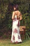 Shop_Akashi Clothing_Red Kala Cotton Printed Rose Scoop Midnight Maxi Dress _at_Aza_Fashions