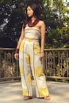 Buy_Akashi Clothing_Yellow Kala Cotton Printed Lemon Straight Limoncello Top With Pant _at_Aza_Fashions